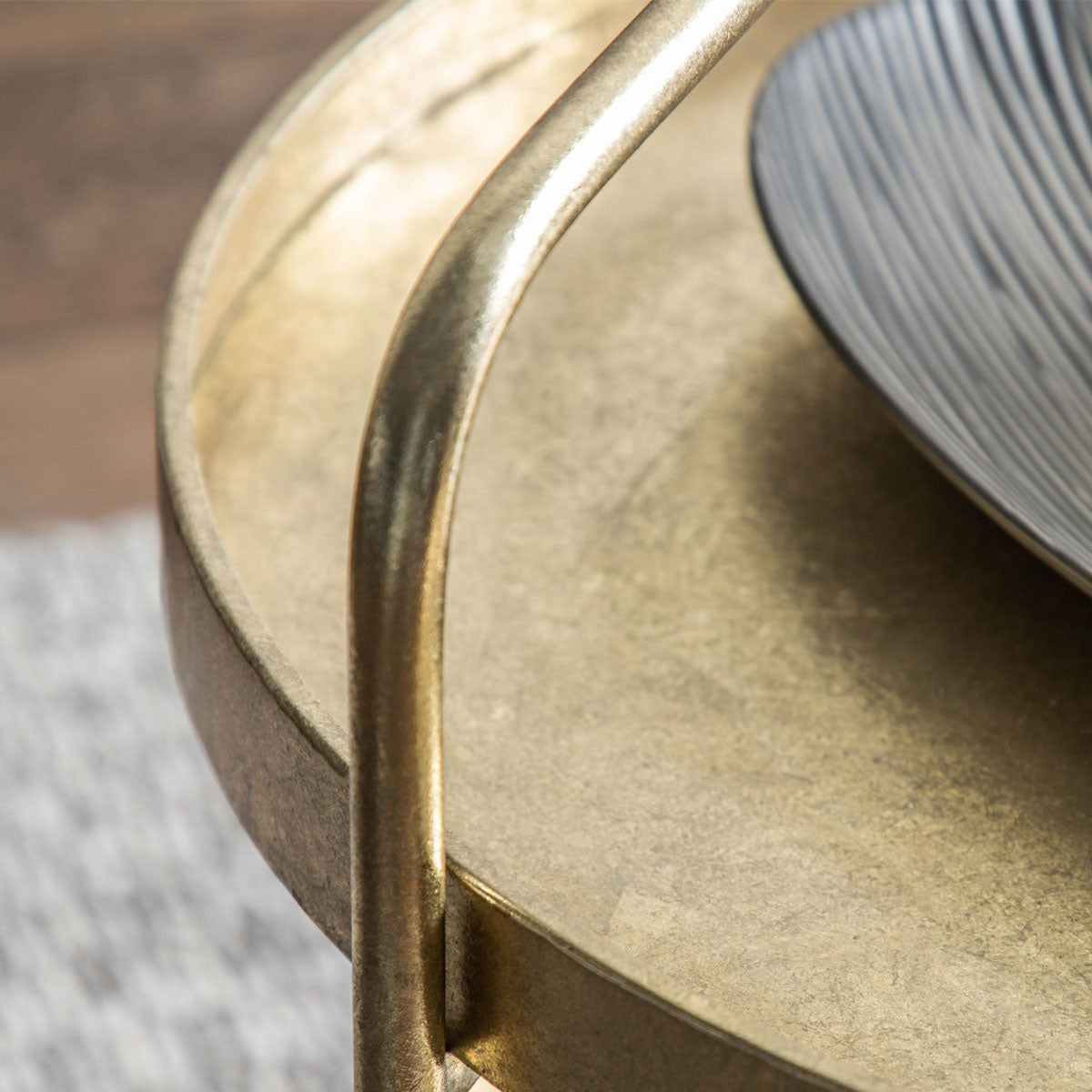 Gallery Direct Sennen Coffee Table Gold 650x650x500mm