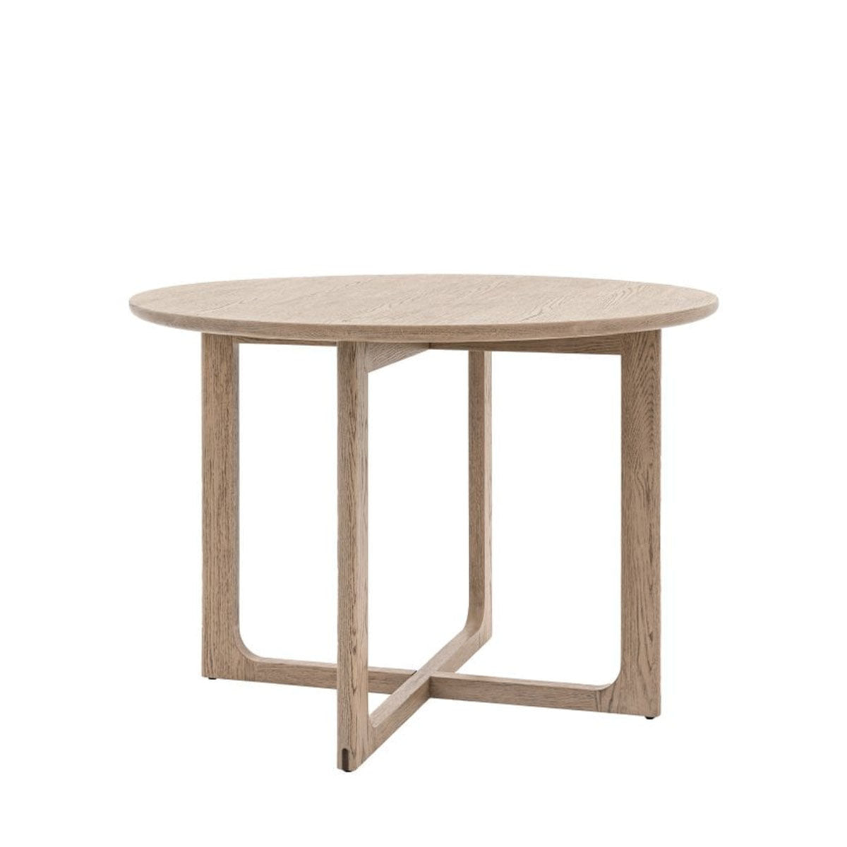 Gallery Direct Craft Round Dining Table Smoked 1100x1100x750mm
