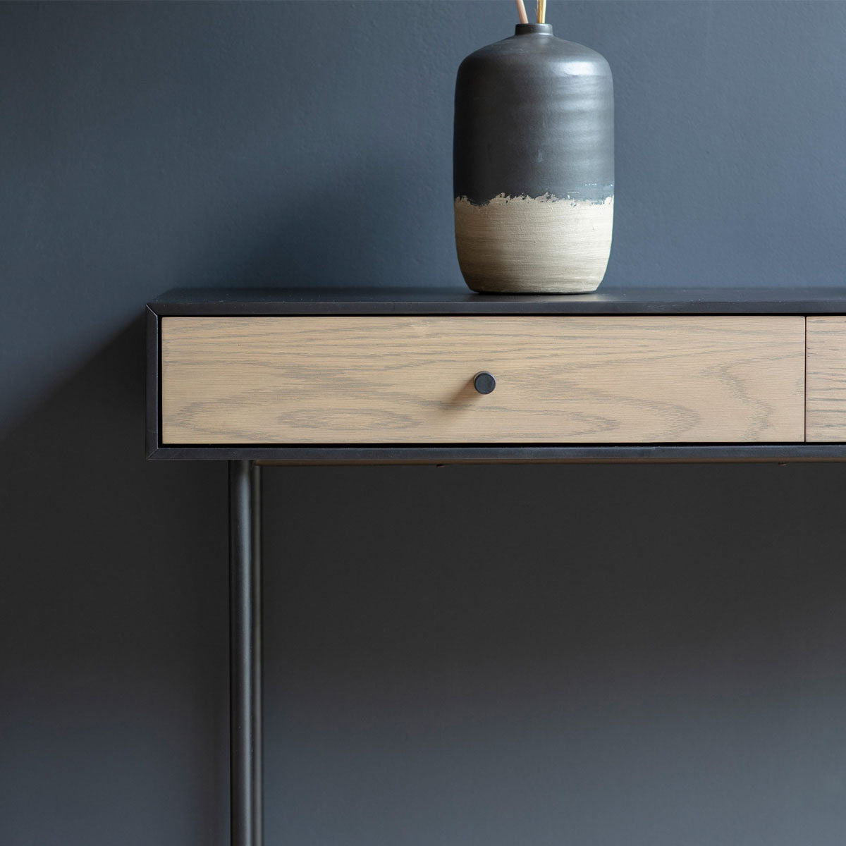 Gallery Direct Carbury 2 Drawer Console Table 1100x350x800mm