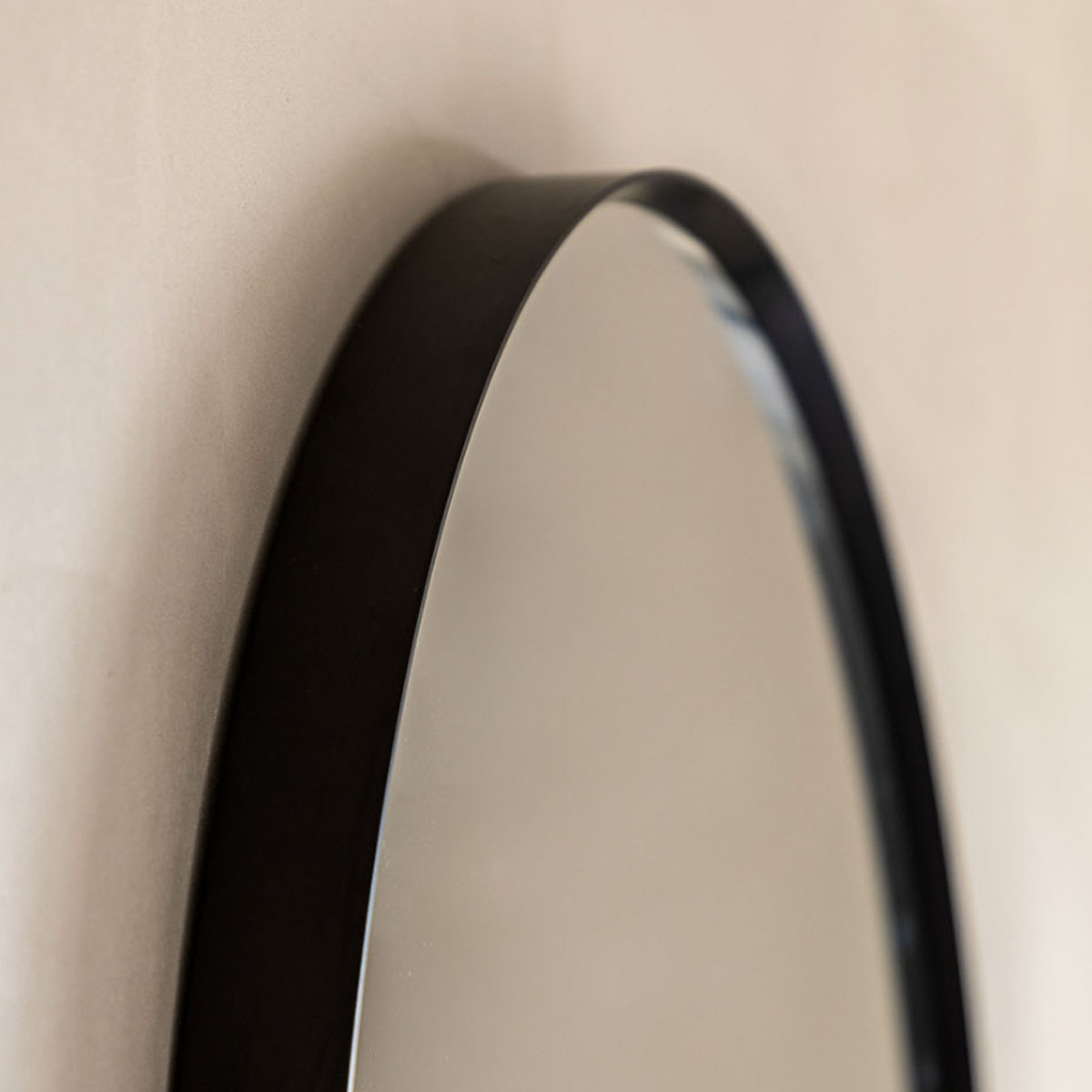 Gallery Direct Holworth Pebble Mirror Black 700x900mm