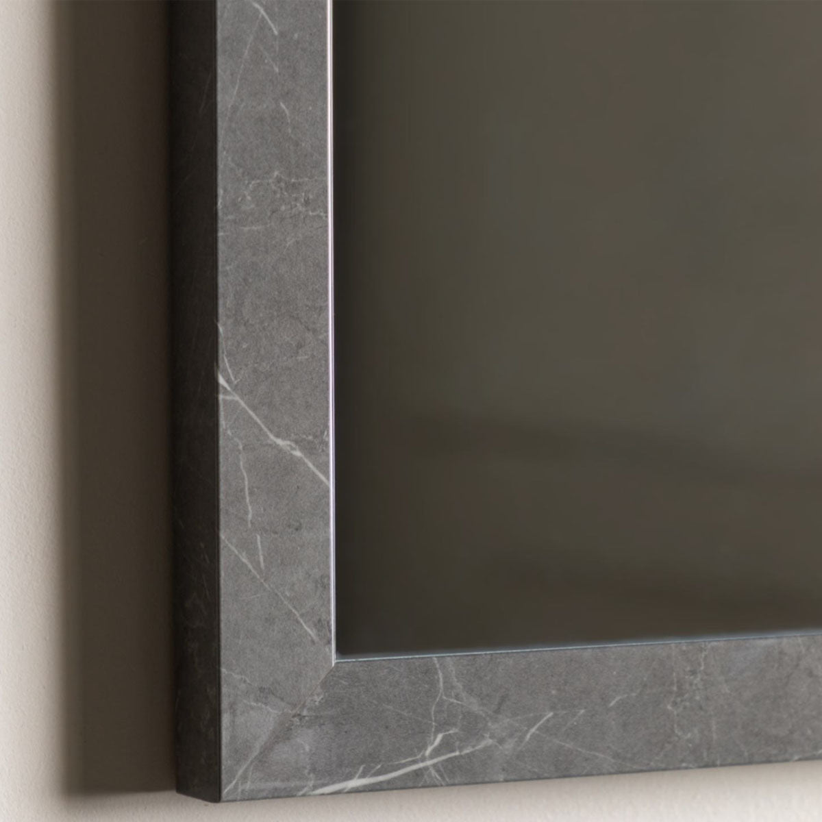 Gallery Direct Romano Rectangle Mirror Marbled Grey 570x770mm