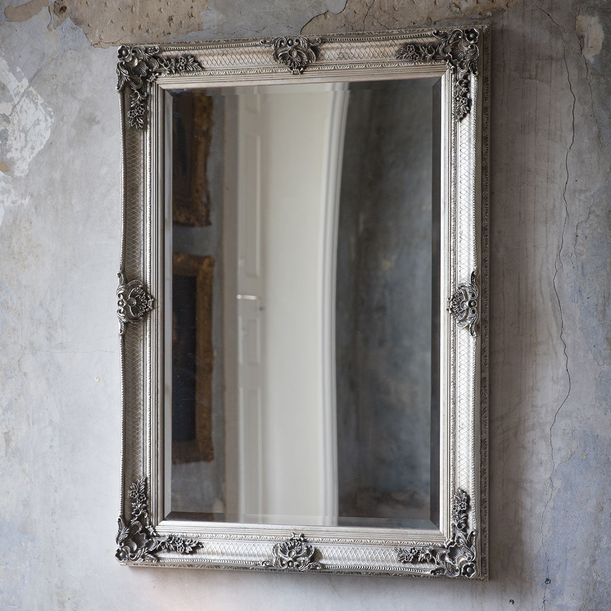 Gallery Direct Abbey Rectangle Mirror Silver 1095X790mm