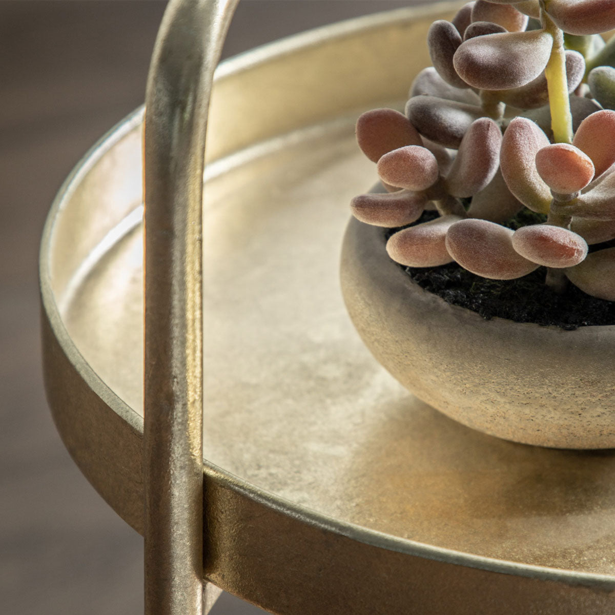 Gallery Direct Sennen Side Table Gold 400x400x720mm