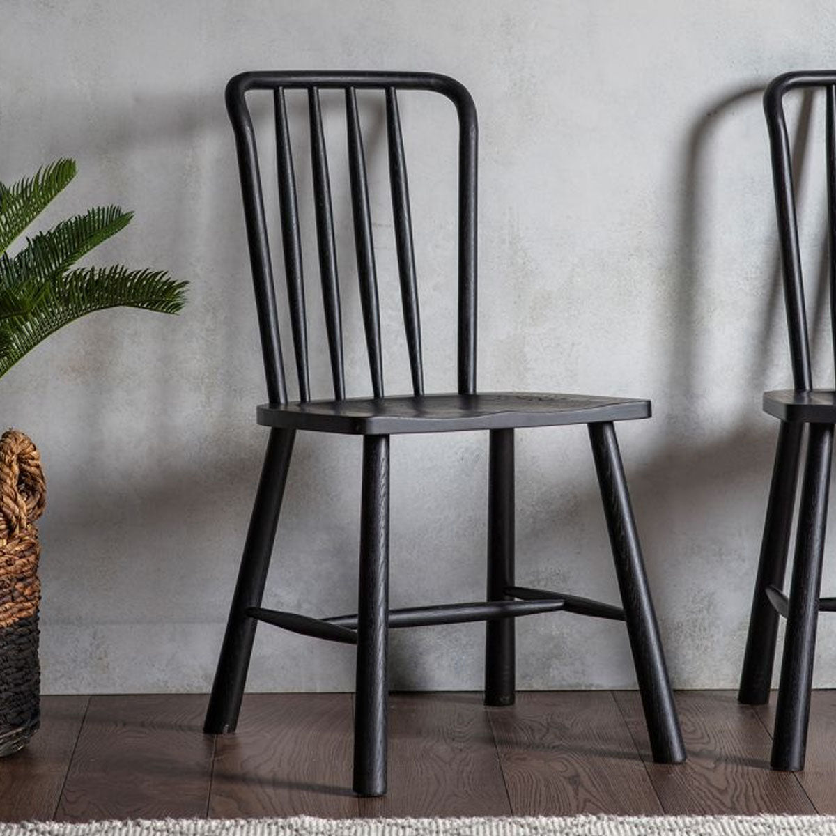 Gallery Direct Wycombe Dining Chair Black 450x455x920mm (2pk)