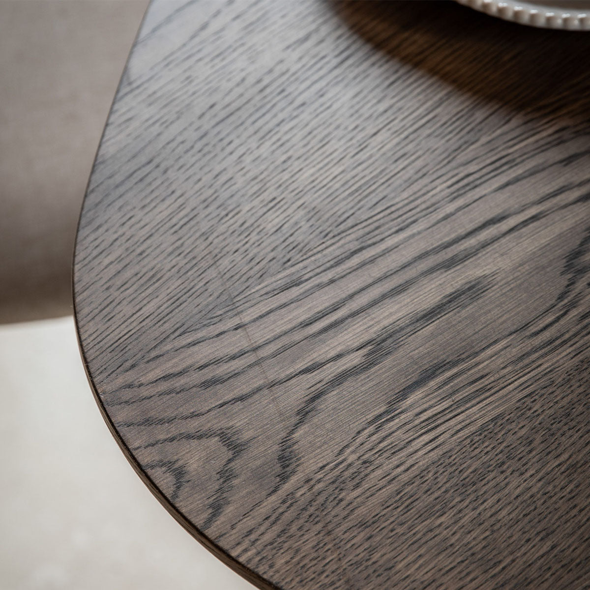 Gallery Direct Hatfield Dining Table Smoked 800x900x750mm