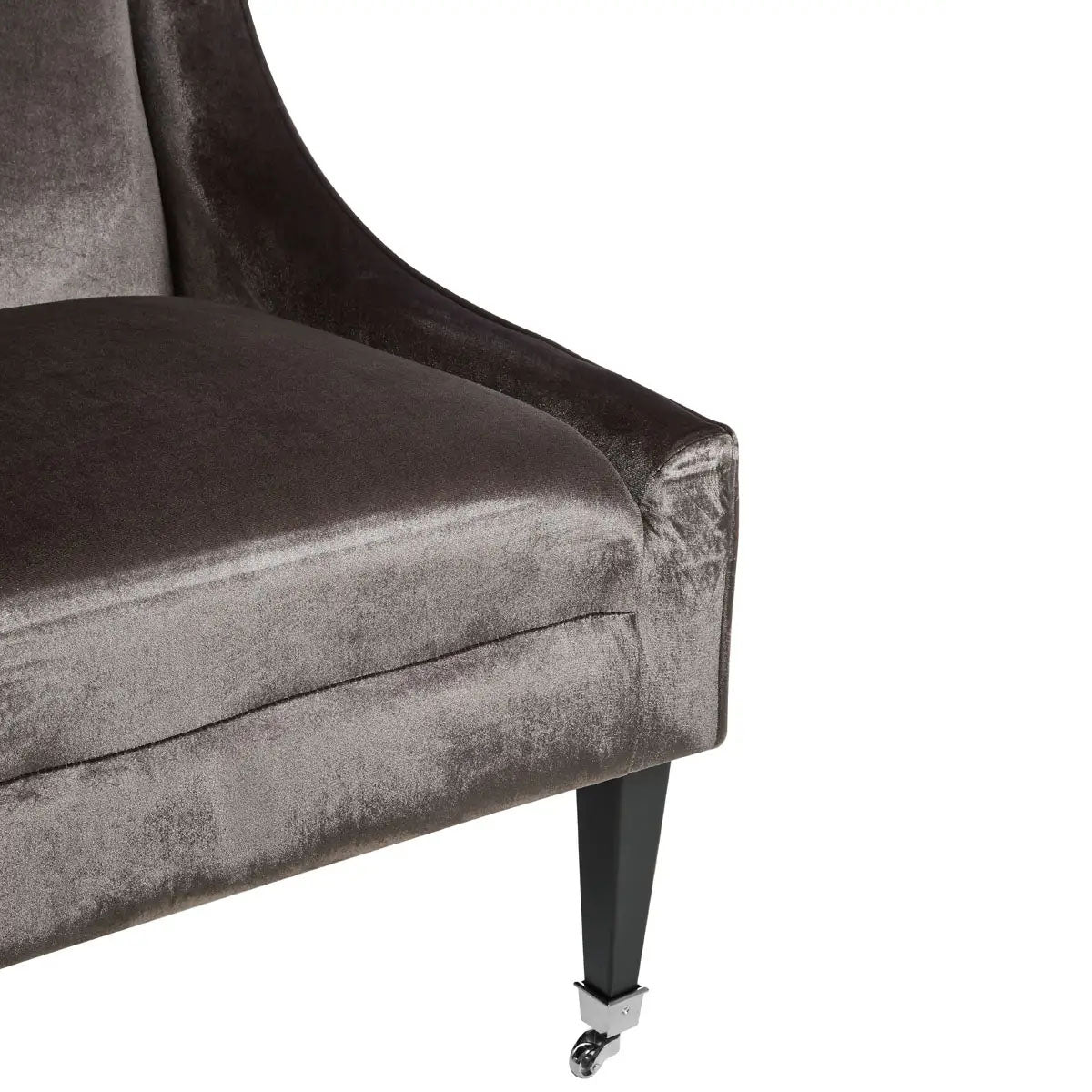 Beaumonde Home Downton Grey Velvet Chair
