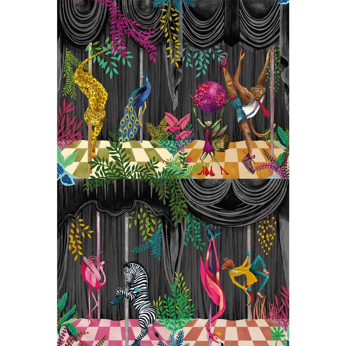 Brand McKenzie Creature Club Wallpaper - Slate Black