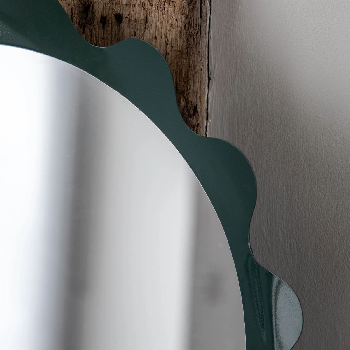 Gallery Direct Shoreditch Round Mirror Teal 600mm