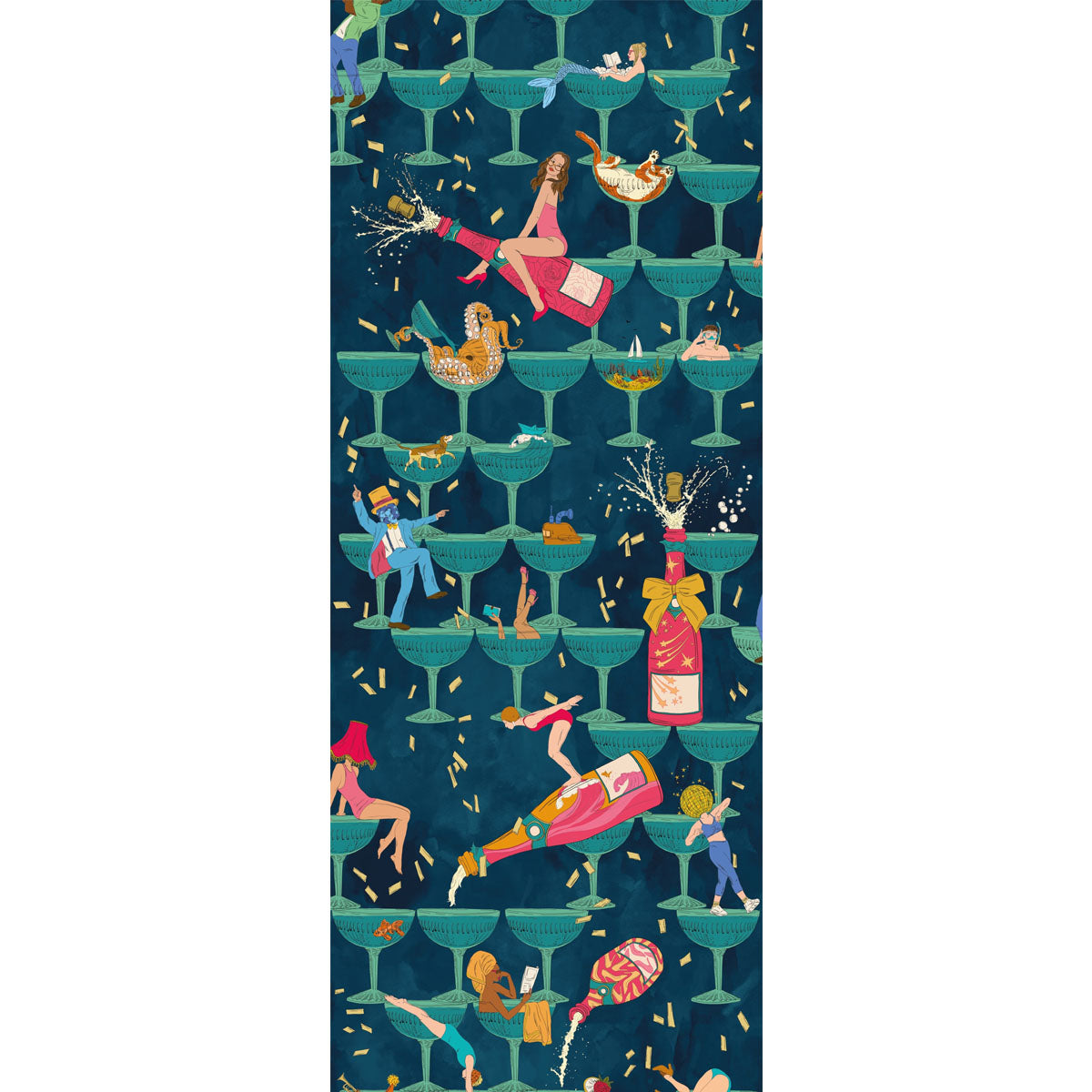 Brand McKenzie The Grand Pour Wallpaper - Velvet Sapphire