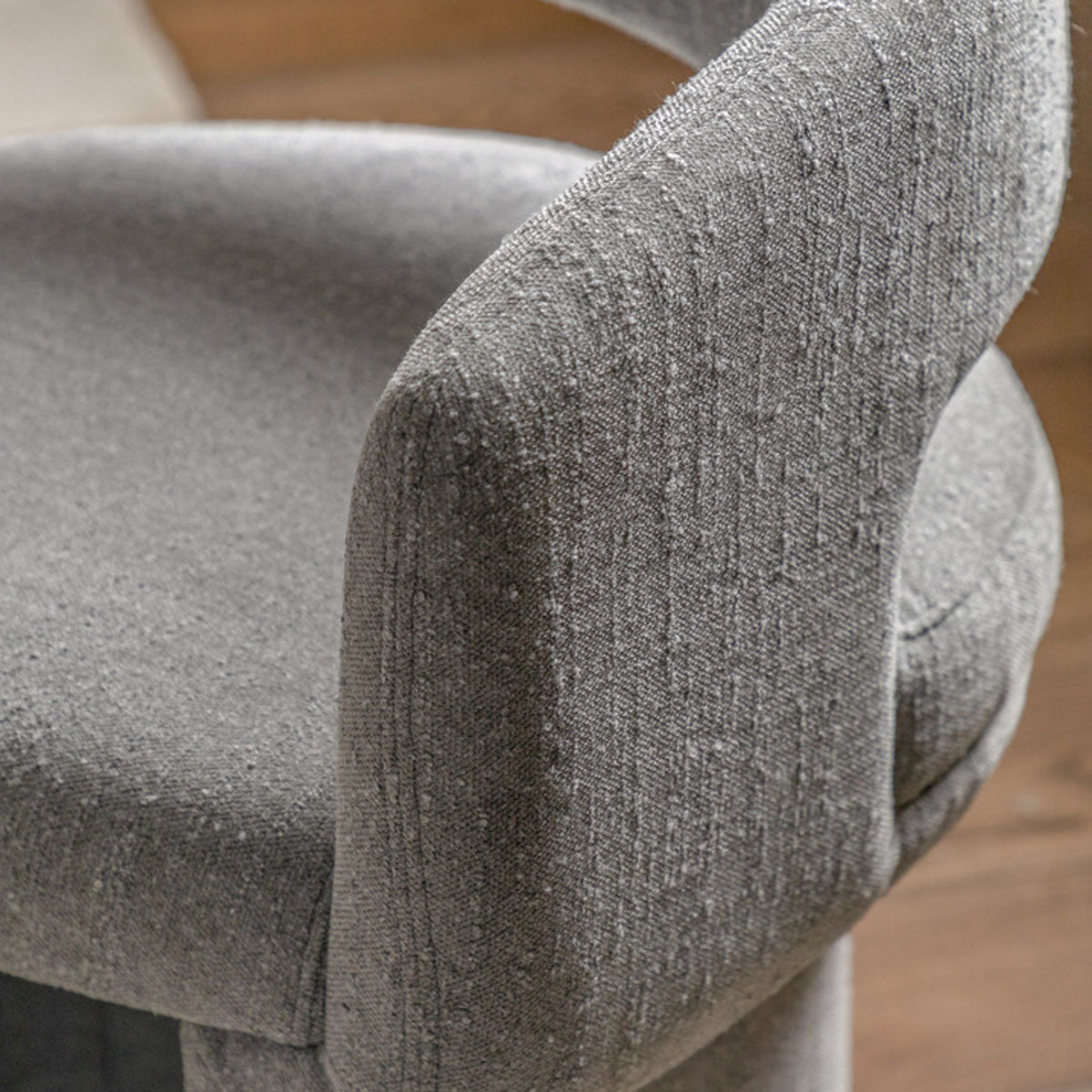 Gallery Direct Sloane Dining Chair Grey Boucle 640x600x760mm
