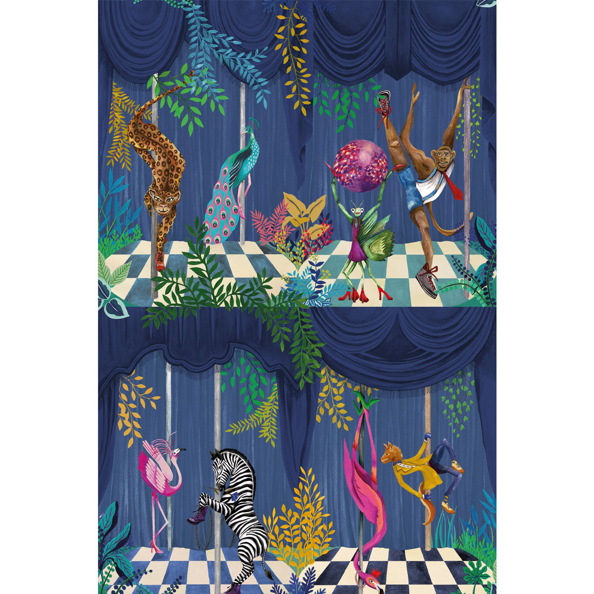 Brand McKenzie Creature Club Wallpaper - Blue Velvet