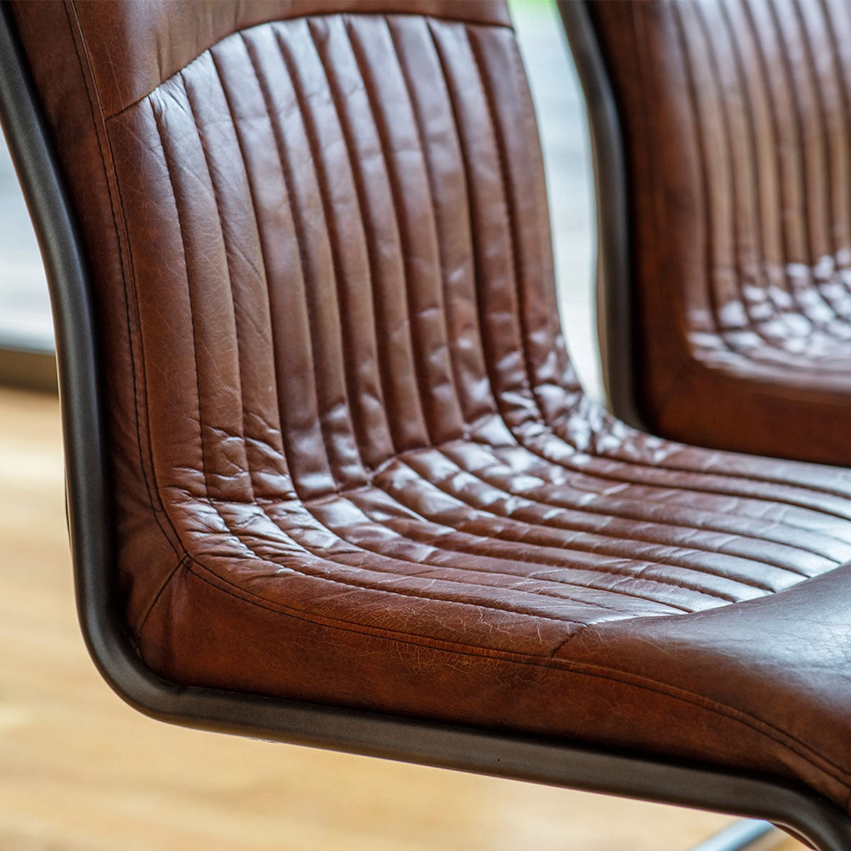 Gallery Direct Capri Leather Chair Brown 520x660x880mm