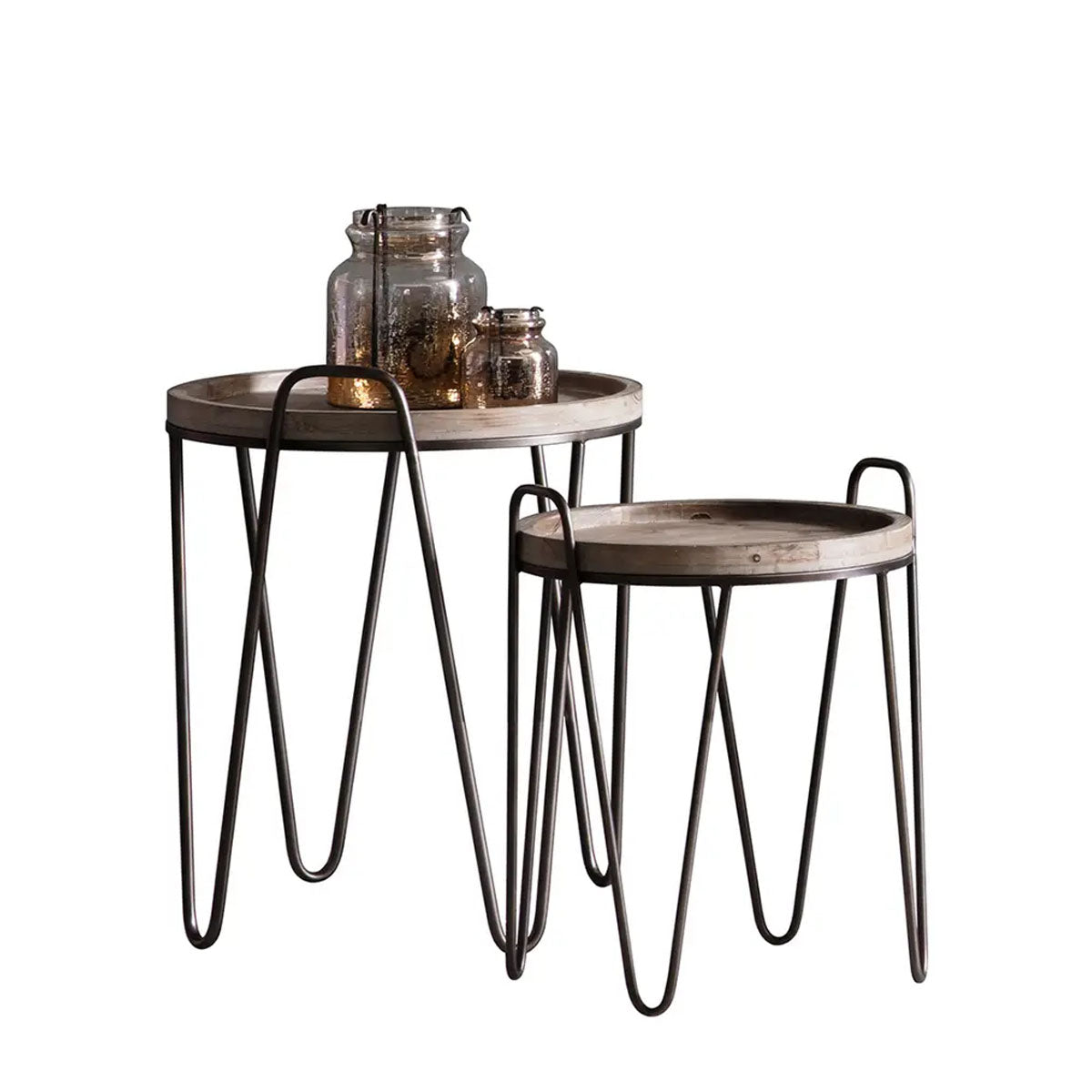 Gallery Direct Nuffield Nest of 2 Tables505/410x490/395x920/510mm