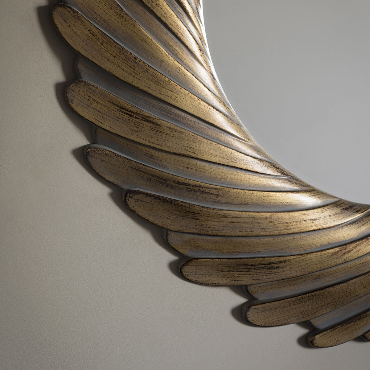 Gallery Direct Lowry Mirror Gold Verdigree 1000x1000mm