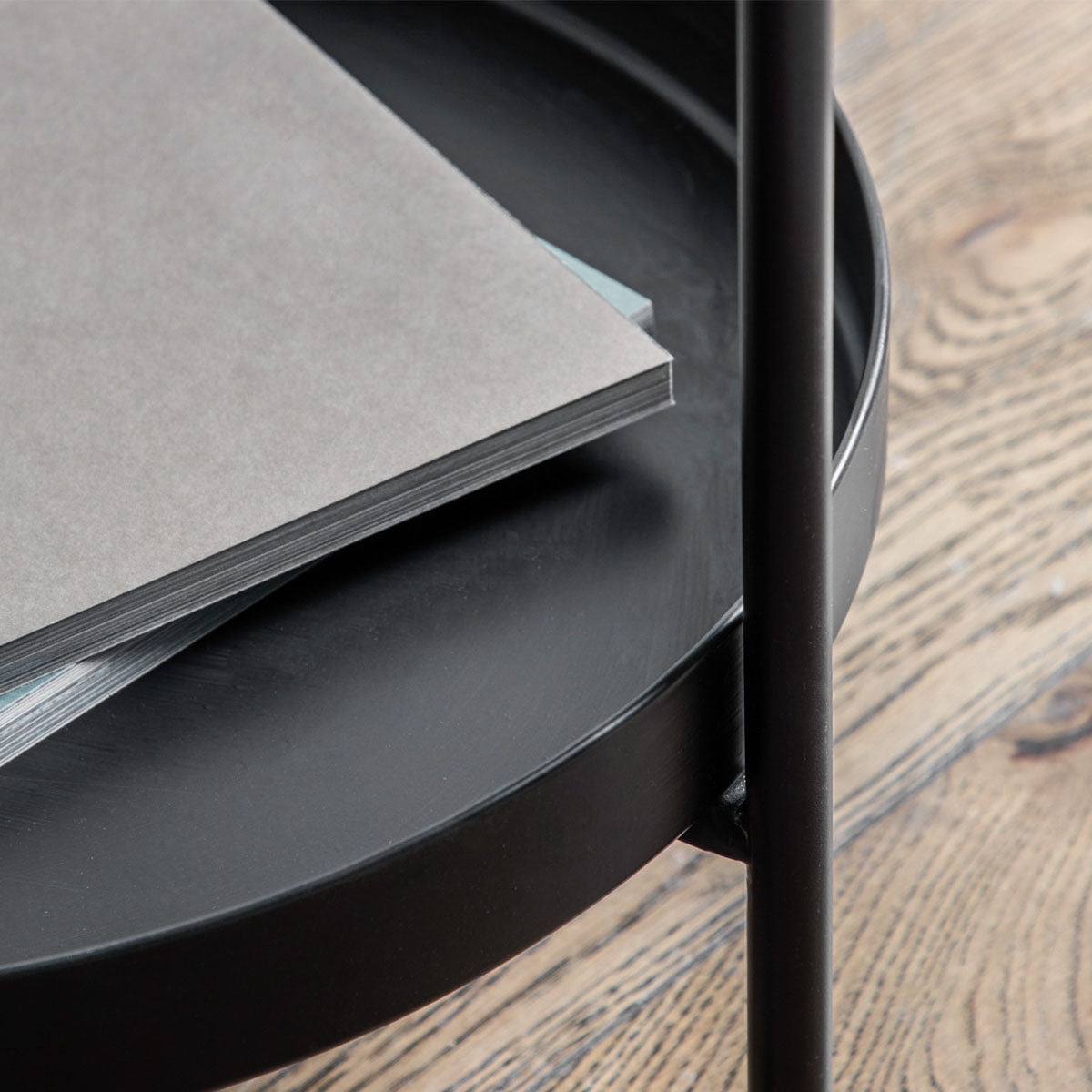 Gallery Direct Sennen Side Table Black 400x400x720mm