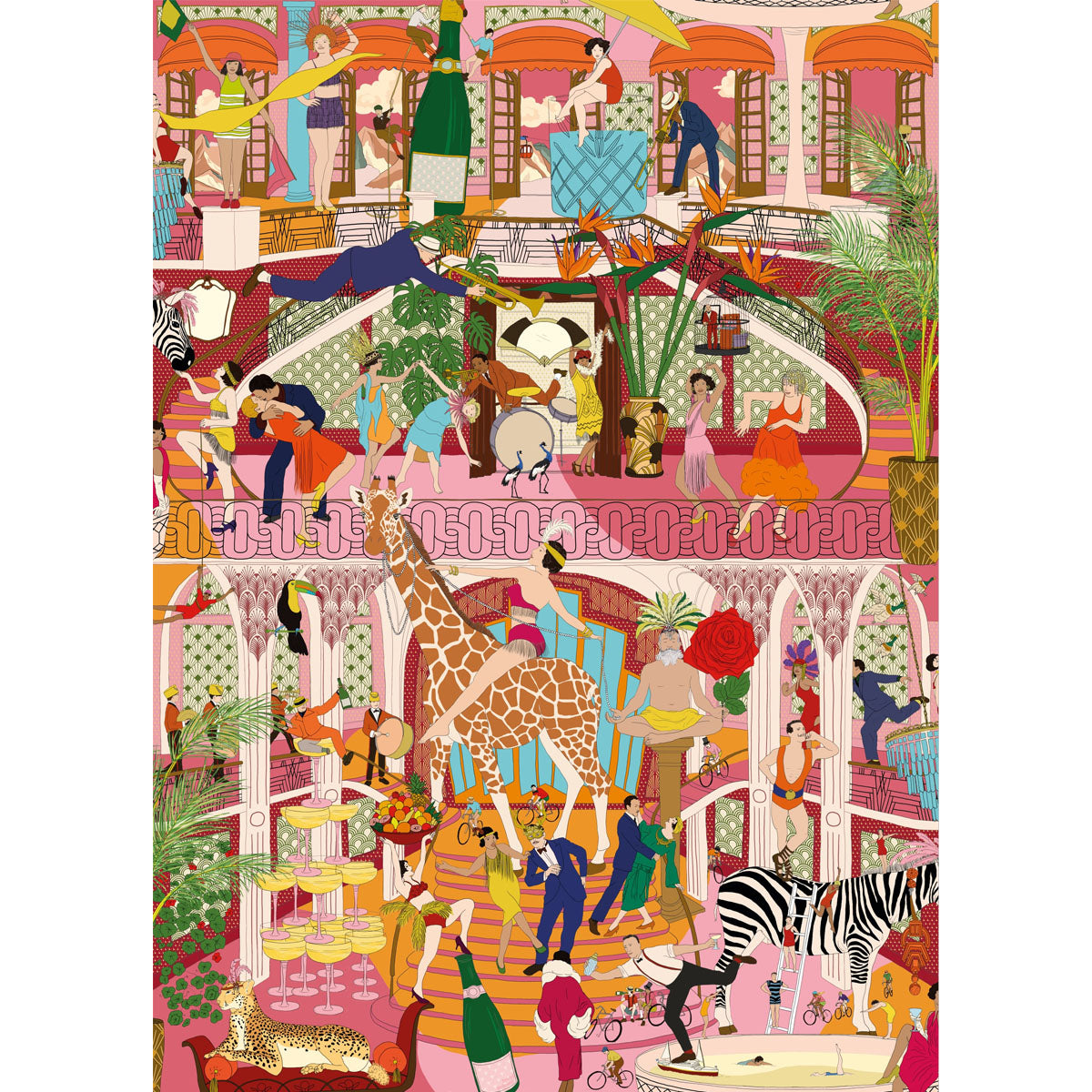 Brand McKenzie Mayhem Mansion Wallpaper - Pumpkin Pink
