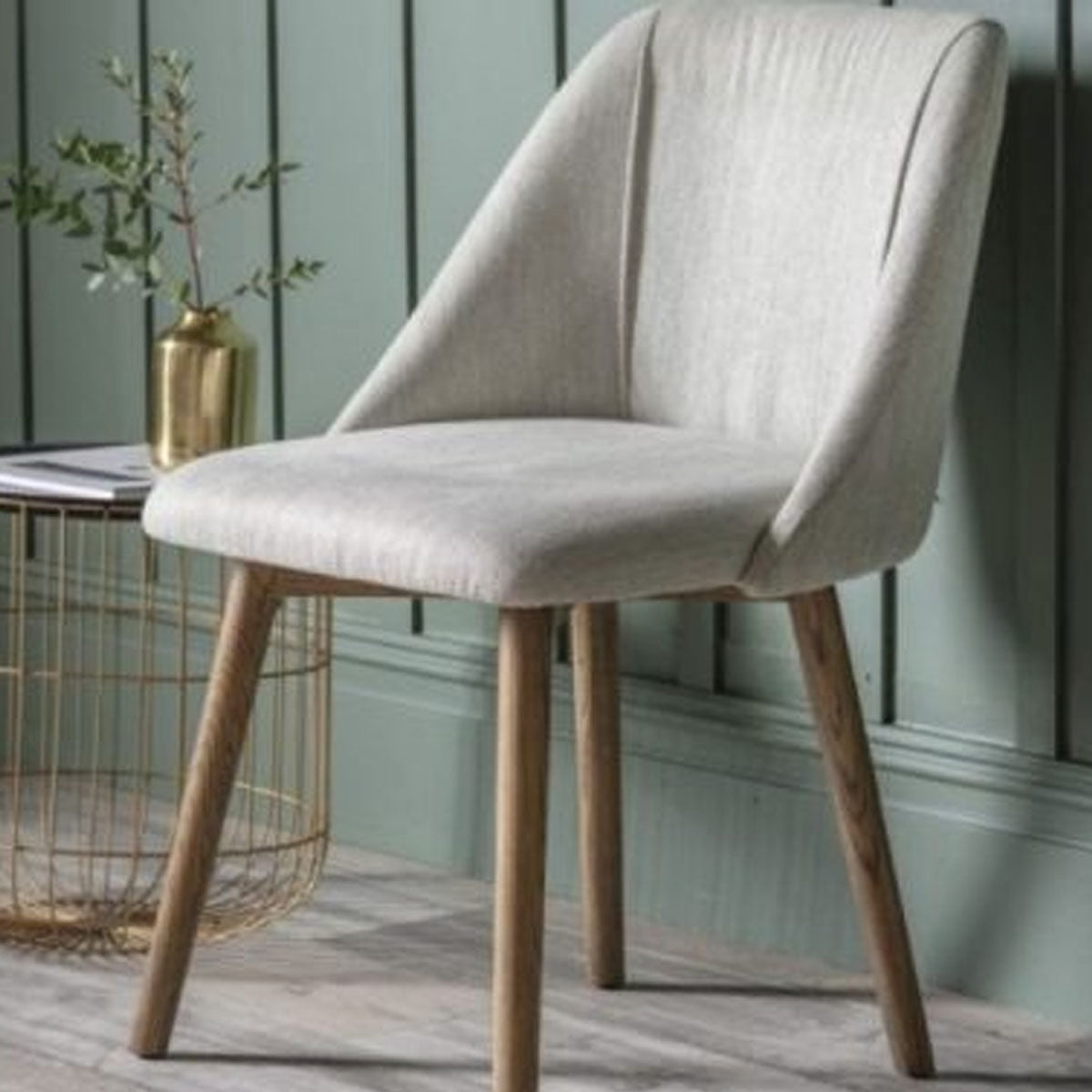 Gallery Direct Elliot Dining Chair Neutral (2pk) 570x610x840mm