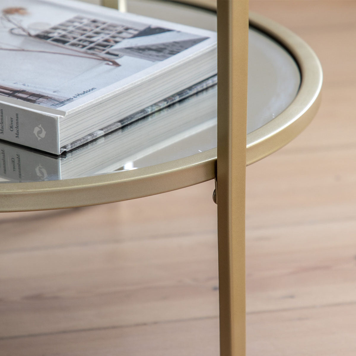 Gallery Direct Hudson Side Table Champagne 500x500x600mm