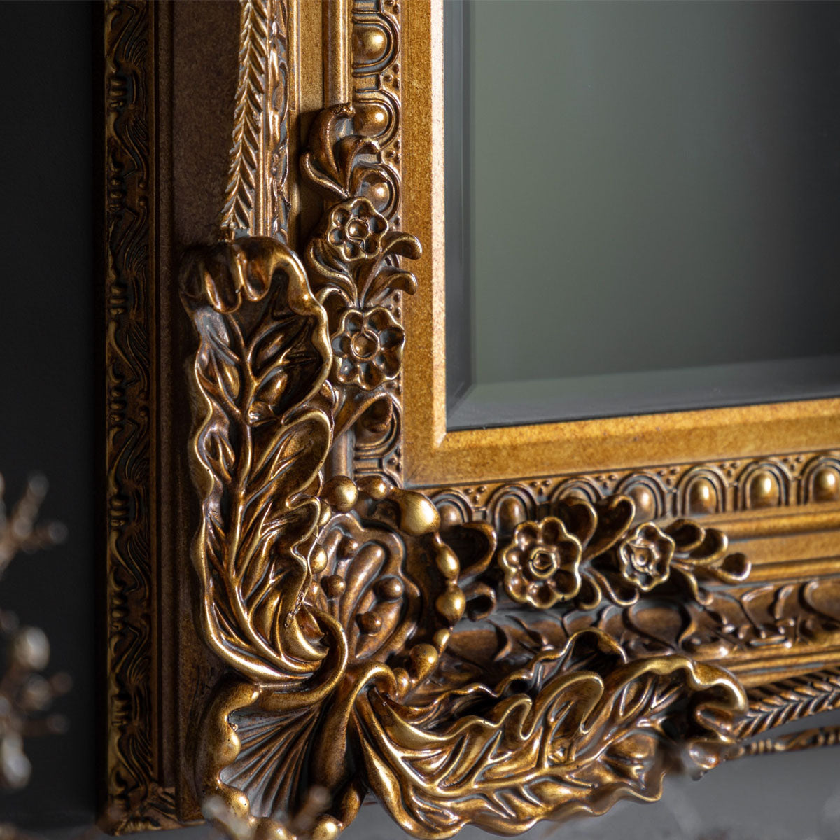 Gallery Direct Carved Louis Mirror Gold 1190x890mm