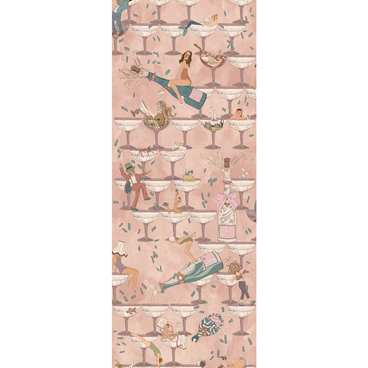 Brand McKenzie The Grand Pour Wallpaper - Vintage Petal