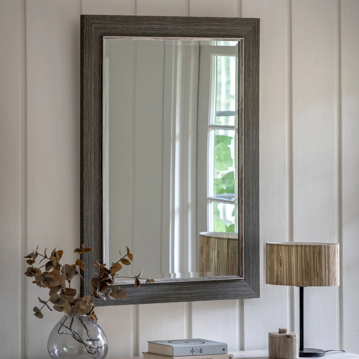 Gallery Direct Richmond Rectangle Mirror Pewter 1070x770mm