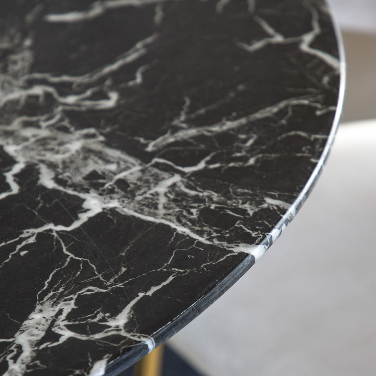 Gallery Direct Fielding Dining Table Black Effect 1100x1100x750mm
