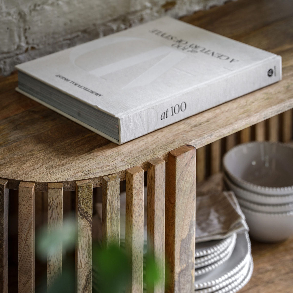 Gallery Direct Voss Slatted Console Table 1400x400x700mm