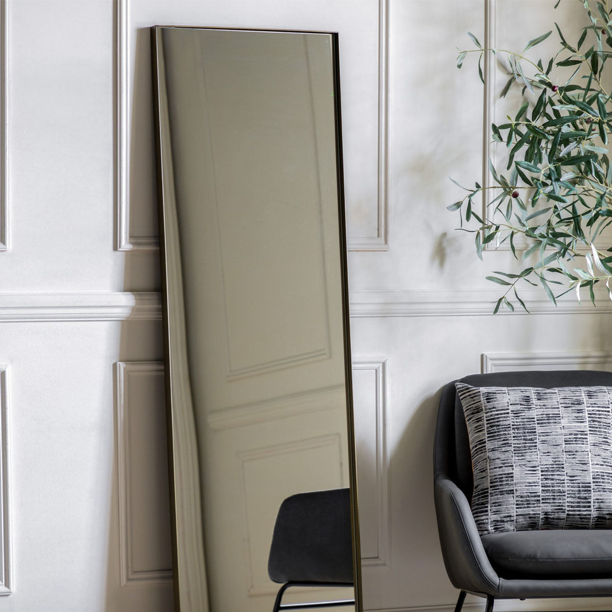 Gallery Direct Hurston Leaner Mirror Bronze 500x1700mm
