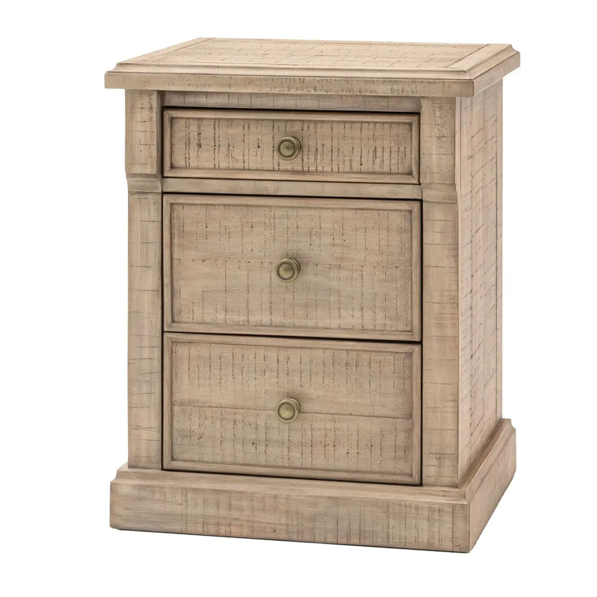 Gallery Direct Vancouver 3 Drawer Bedside 520x450x650mm