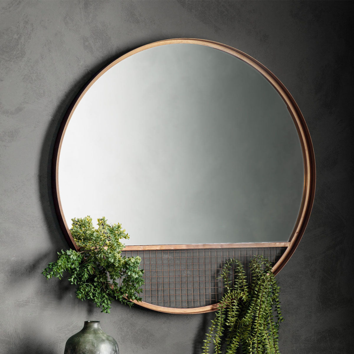 Gallery Direct Northaw Mirror Bronze 840x50x840mm