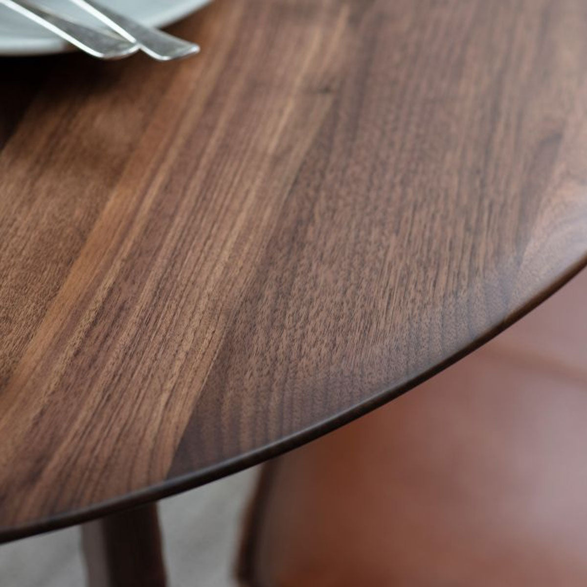 Gallery Direct Madrid Round Dining Table Walnut 1000x1000x750mm