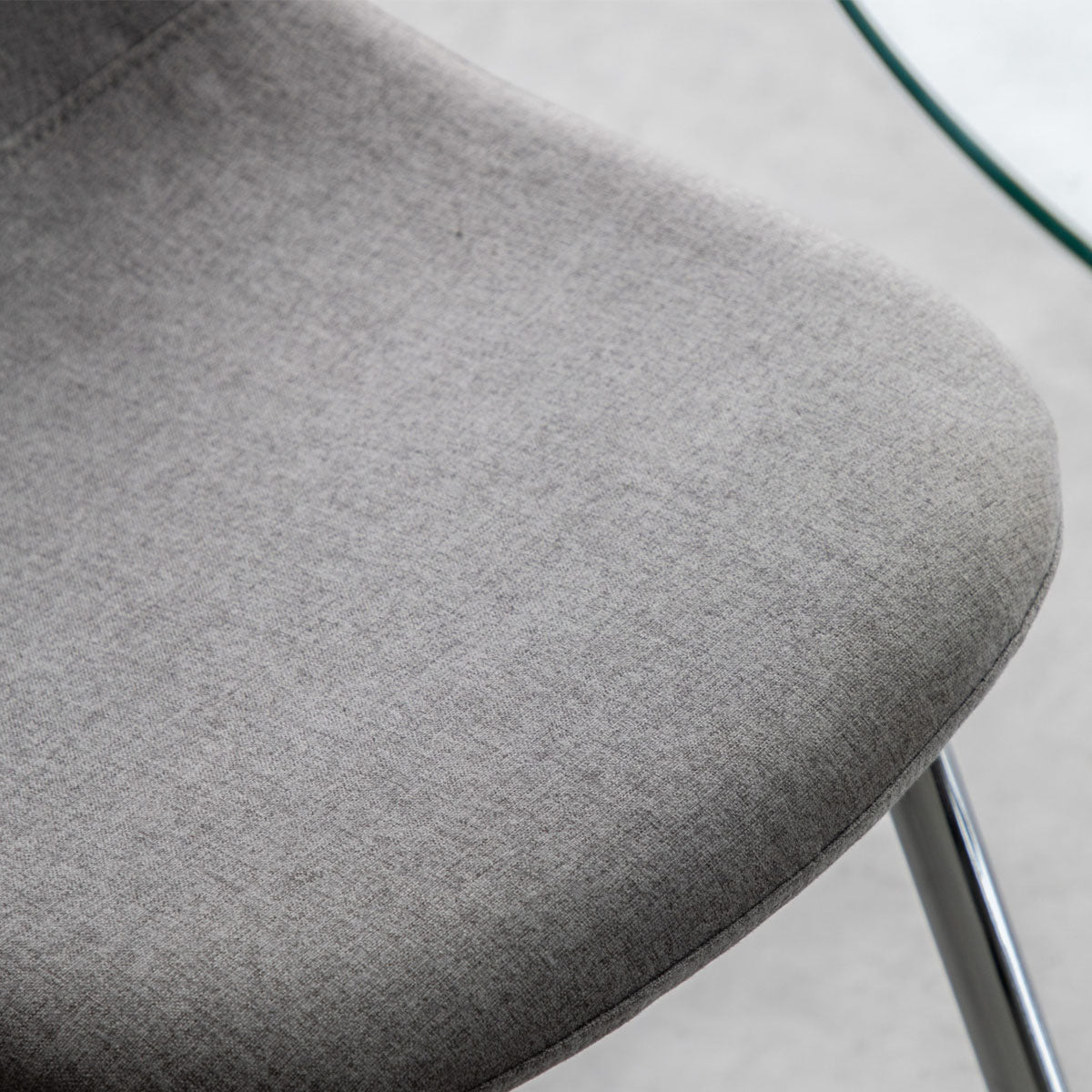 Gallery Direct Millican Dining Chair Chrome / Light Grey (2pk)
