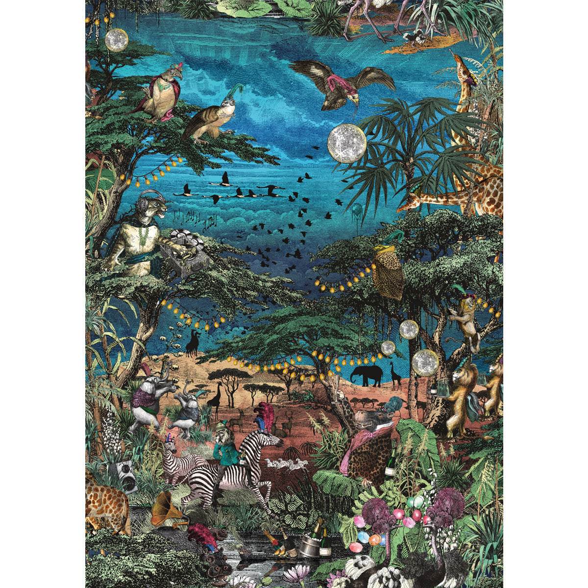 Brand McKenzie Club Safari Wallpaper - Lagoon