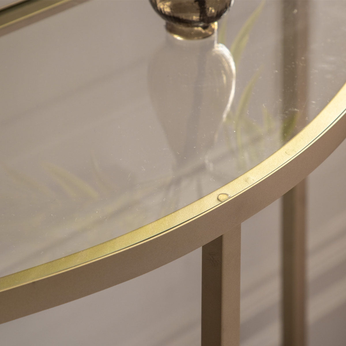 Gallery Direct Hudson Console Table Champagne 1000x350x750mm