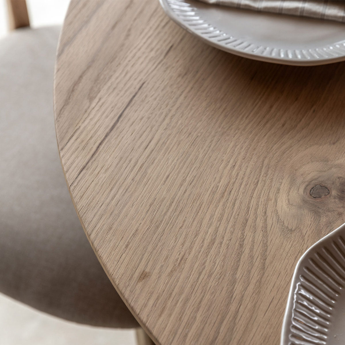 Gallery Direct Hatfield Round Dining Table Natural 1100x1100x750m