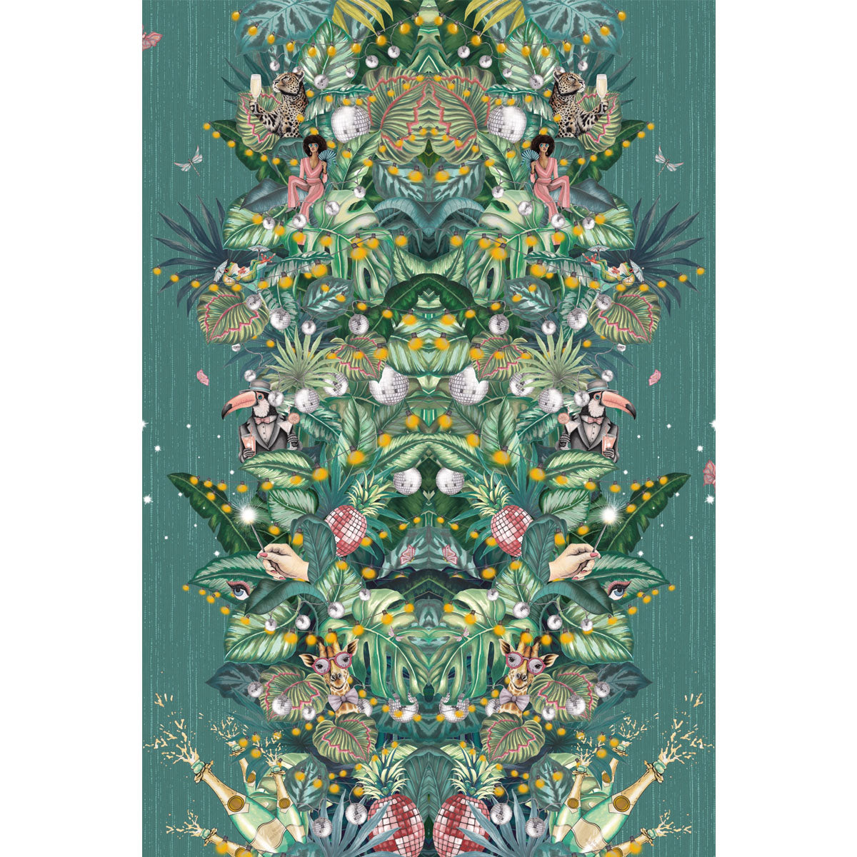 Brand McKenzie Paradise Party Wallpaper - Eucalyptus