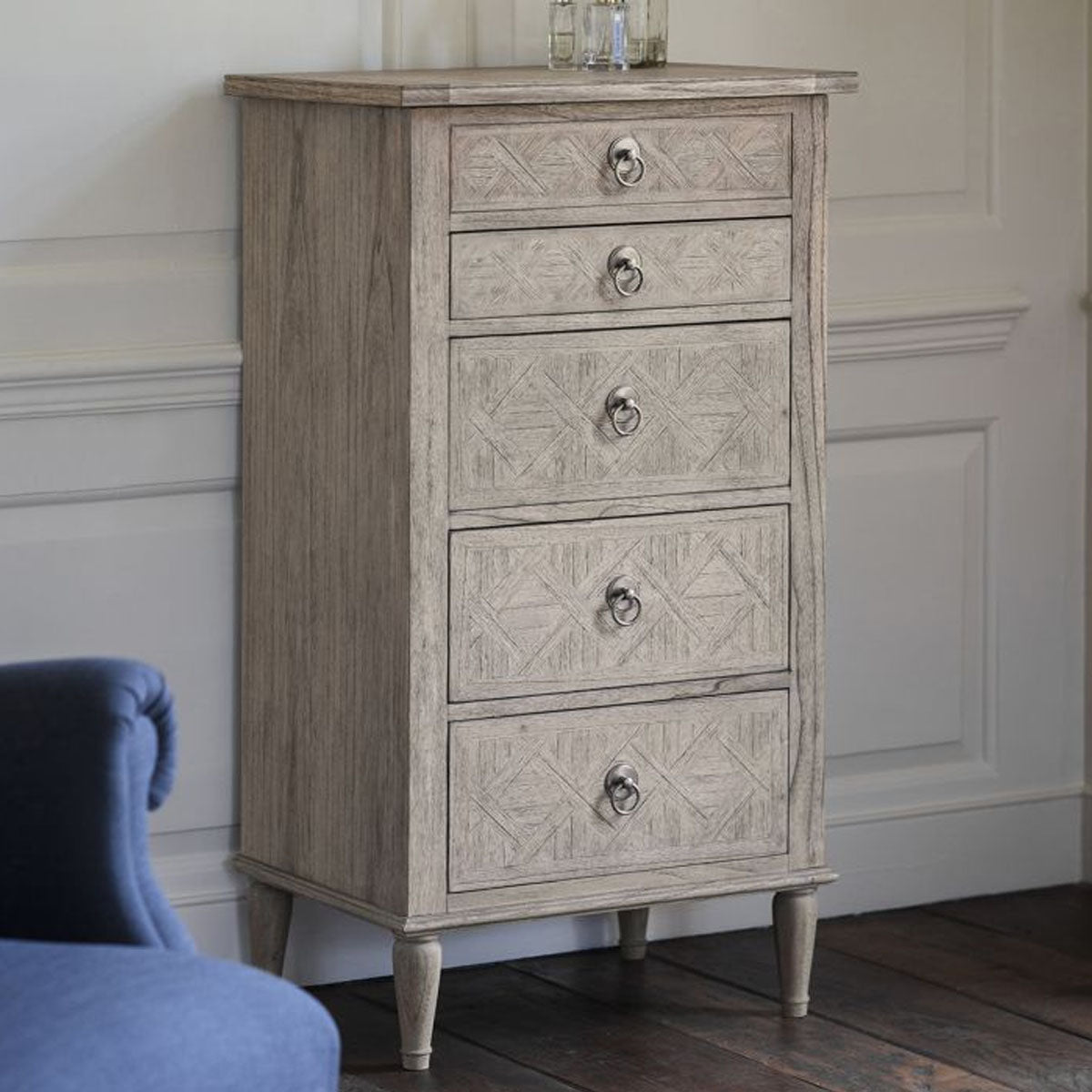 Gallery Direct Mustique 5 Drawer Lingerie Chest 600x450x1150mm