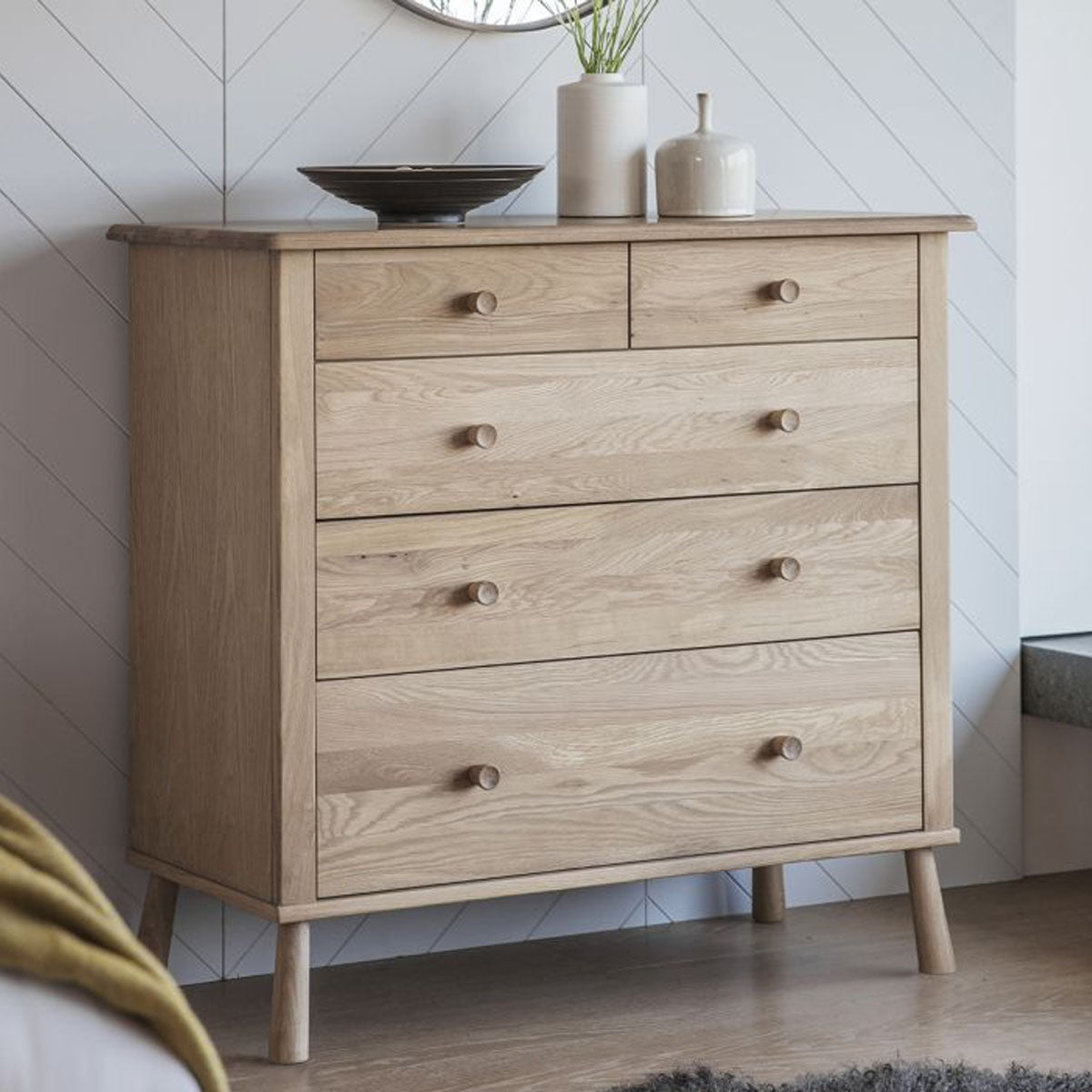 Gallery Direct Wycombe 5 Drawer Chest 980x450x954mm