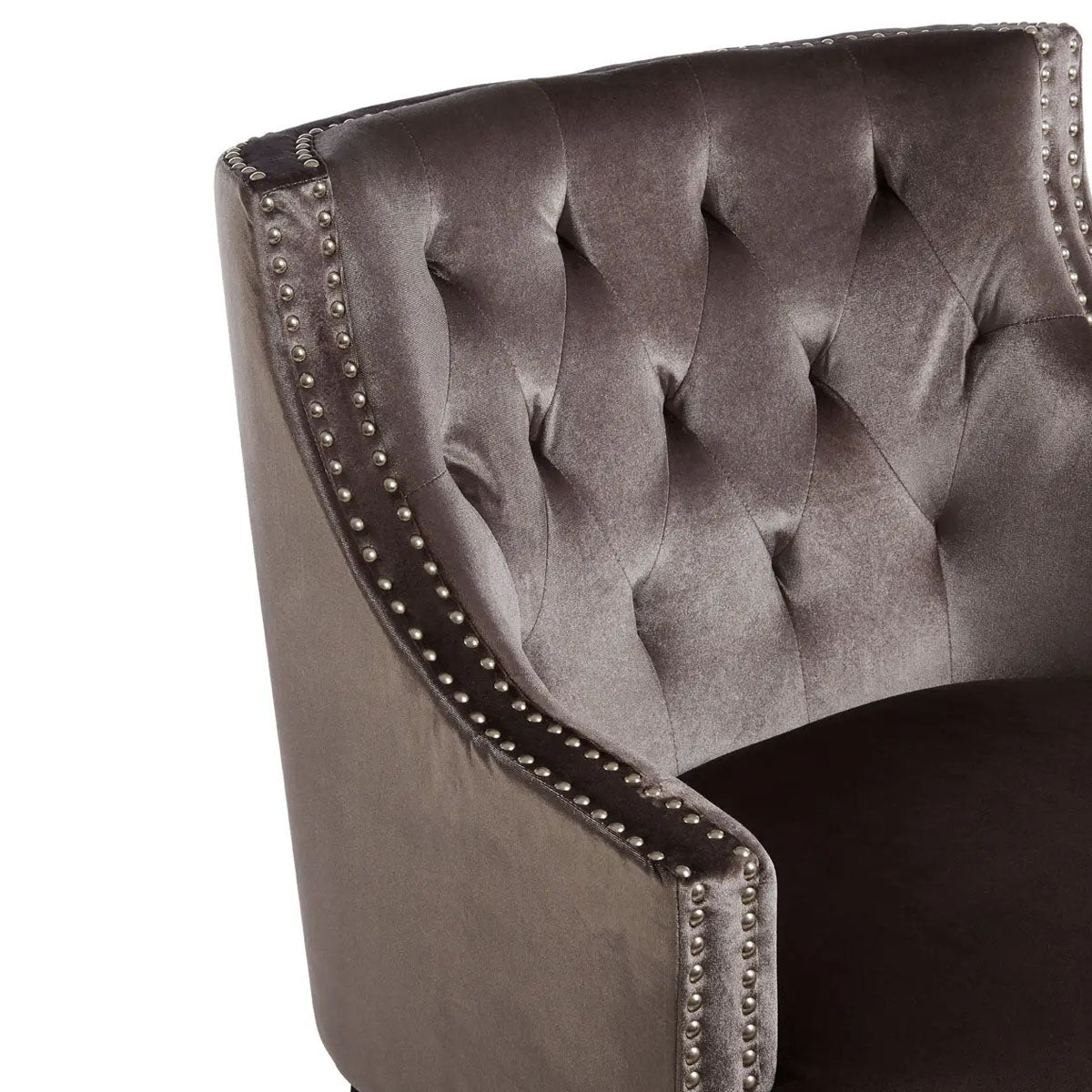 Beaumonde Home Darlington Grey Velvet Chair