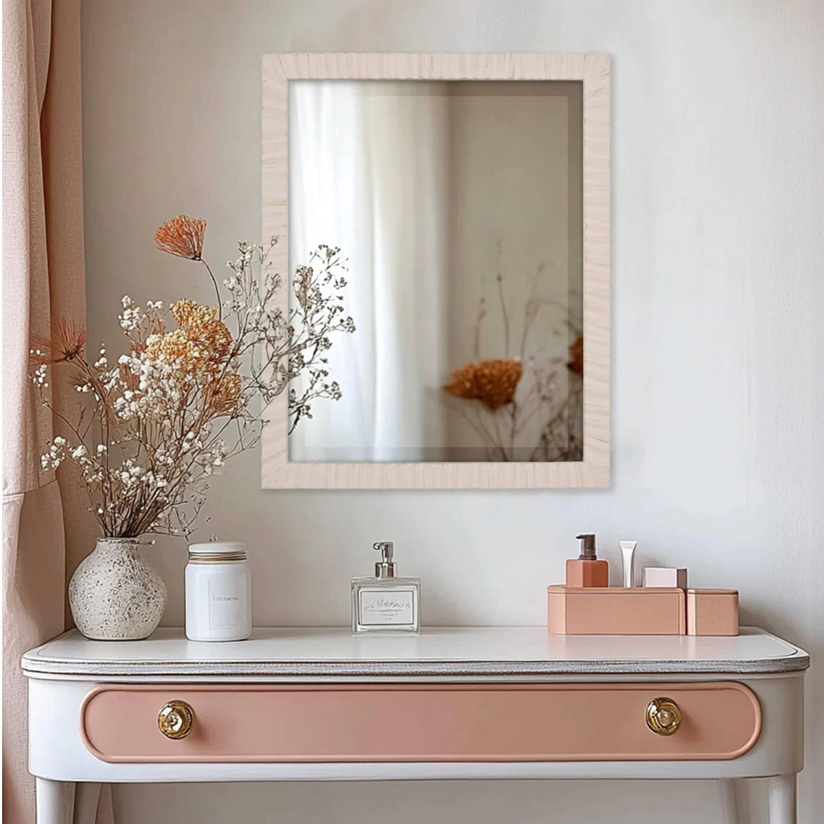 Gallery Direct Cromer Mirror Pink 500x25x500mm