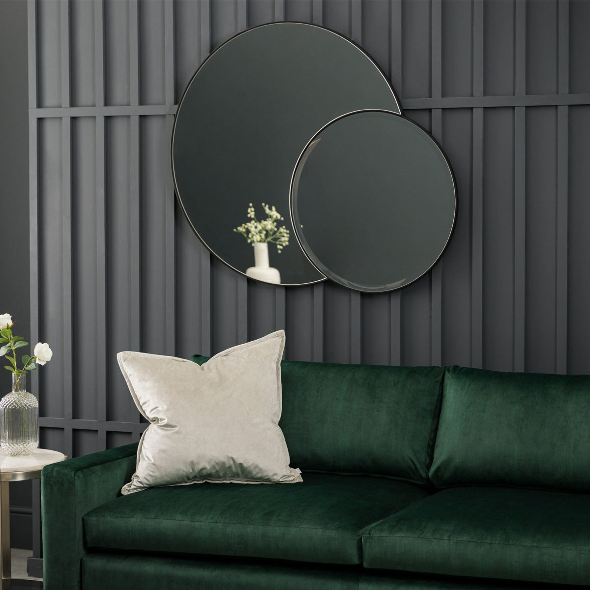 Gallery Direct Ostia Mirror Black 1112x15x900mm