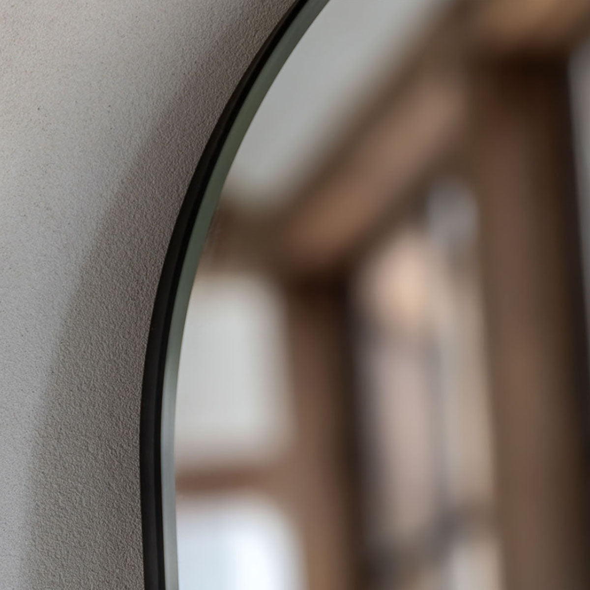 Gallery Direct Holworth Arch Mirror Black 450x35x1500mm