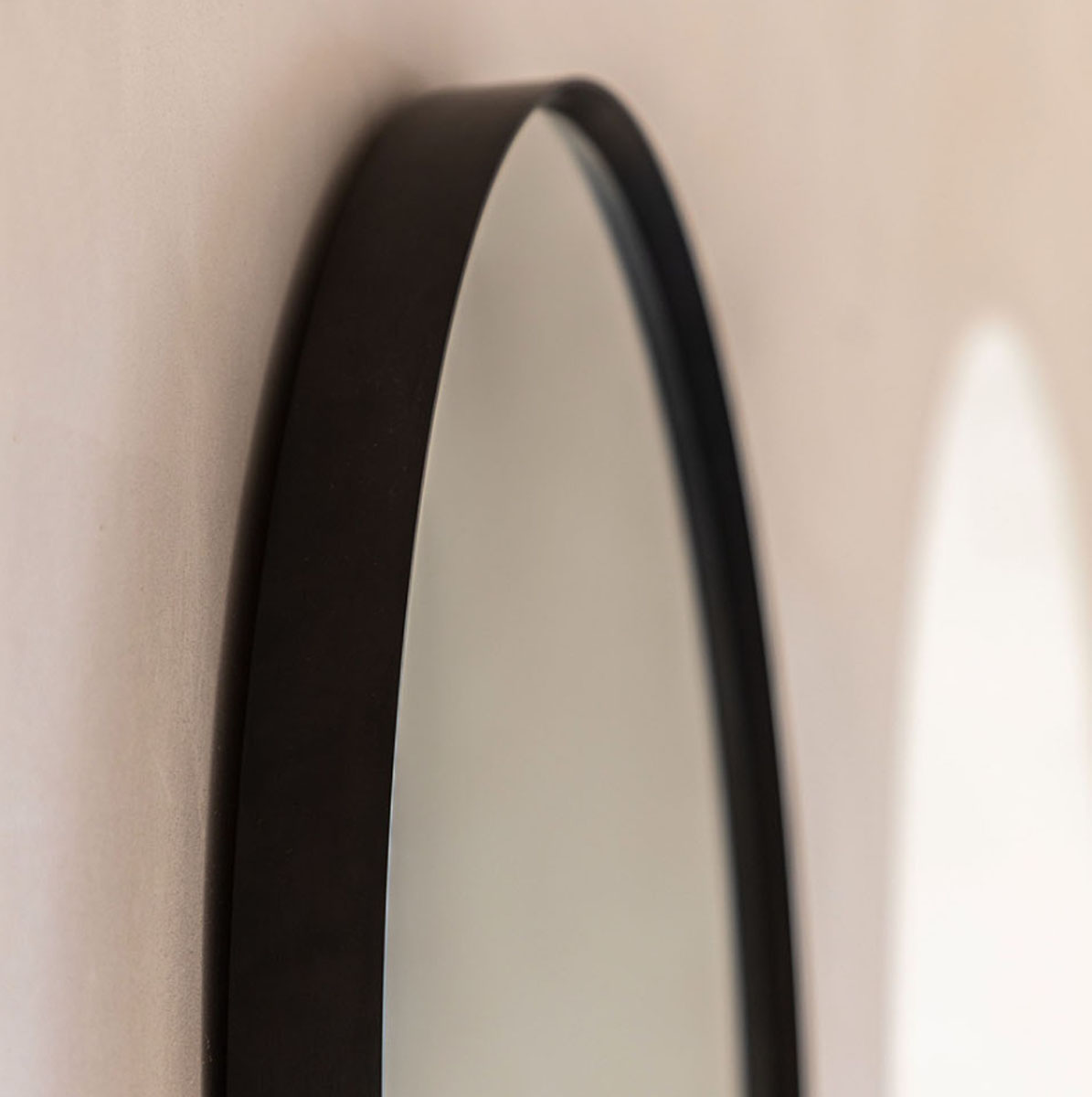 Gallery Direct Holworth Arch Mirror Black 600x35x900mm