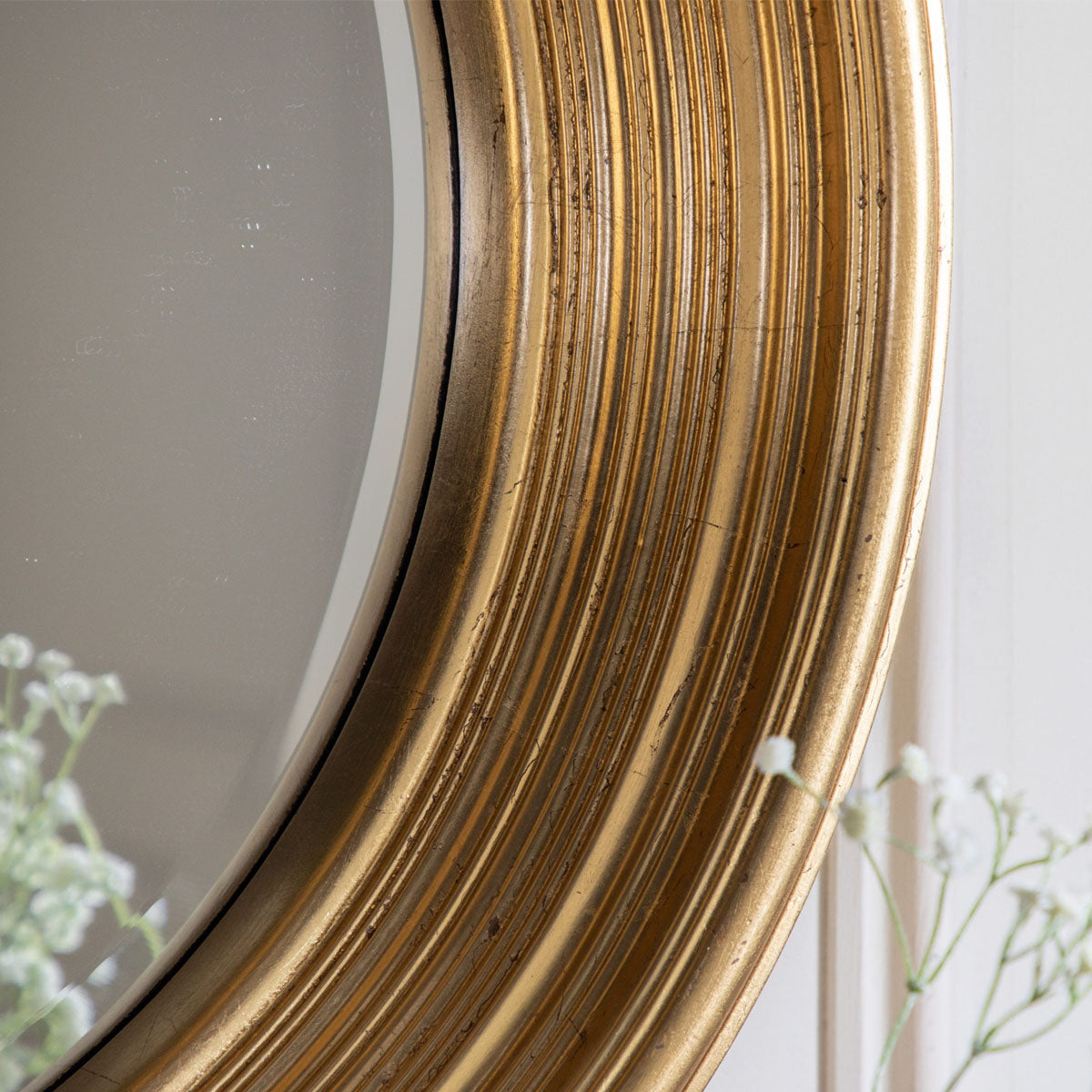 Gallery Direct Chaplin Round Mirror Gold 650x650mm