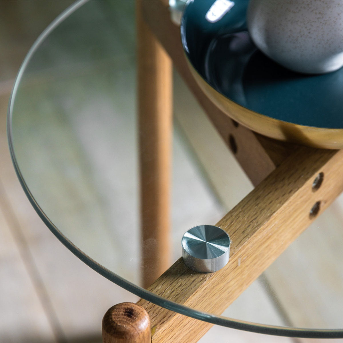 Gallery Direct Moran Side Table Oak 400x400x450mm