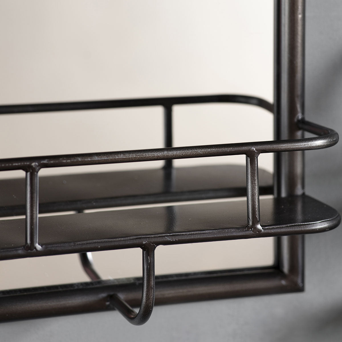 Gallery Direct Milton Rectangle Mirror Black 300x100x480mm