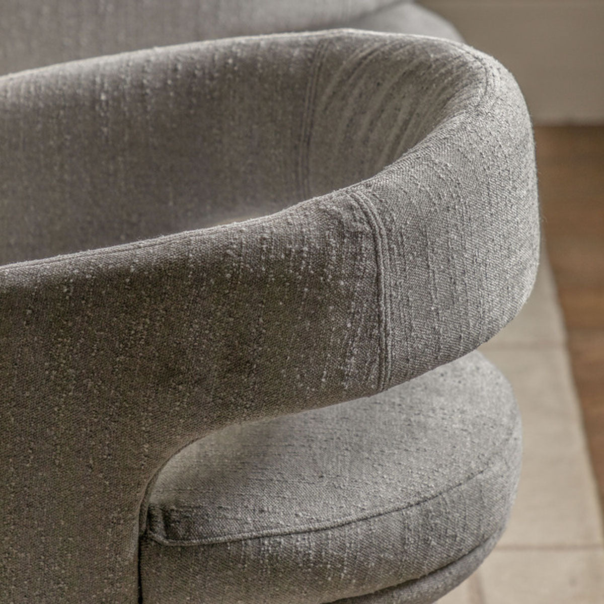 Gallery Direct Sloane Dining Chair Grey Boucle 640x600x760mm
