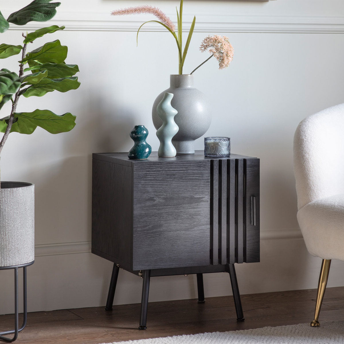 Gallery Direct Holsen Side Table Black 450x420x550mm