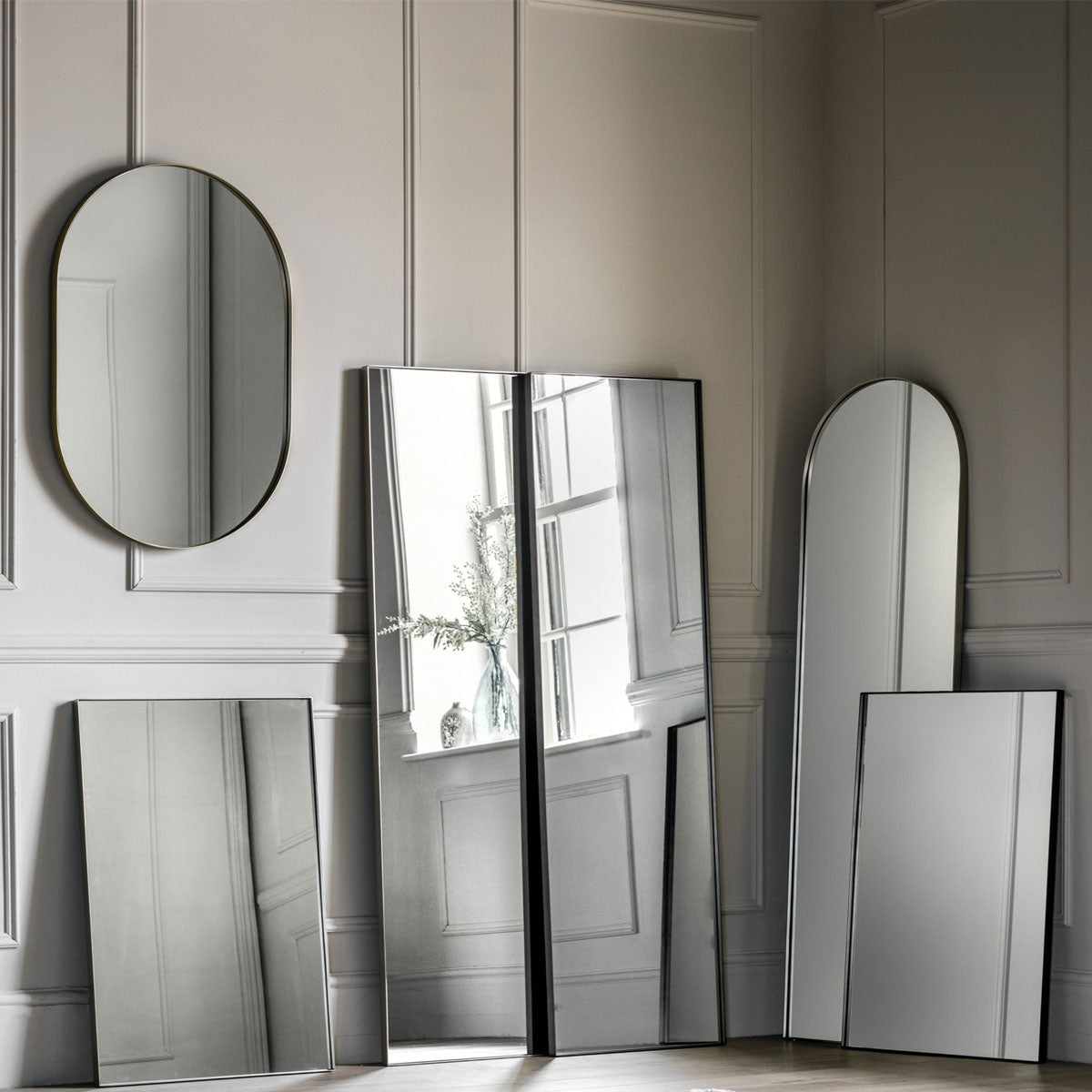 Gallery Direct Hurston Leaner Mirror Champagne 500x1700mm