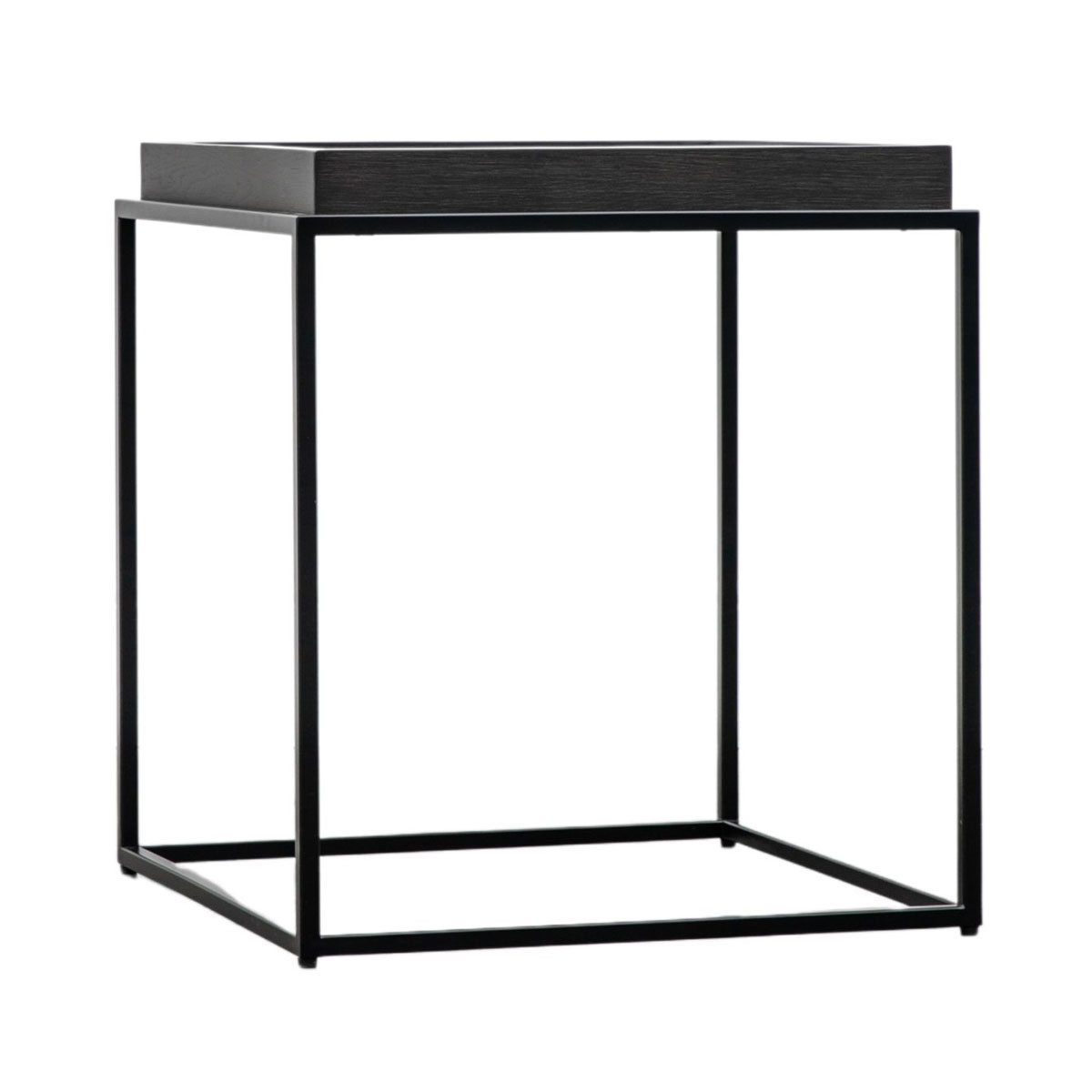 Gallery Direct Forden Tray Side Table Black 550x550x600mm